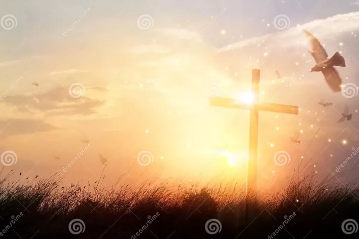 silhouette christian cross grass sunrise background silhouette christian cross grass sunrise background flying 124449510 1 jpg